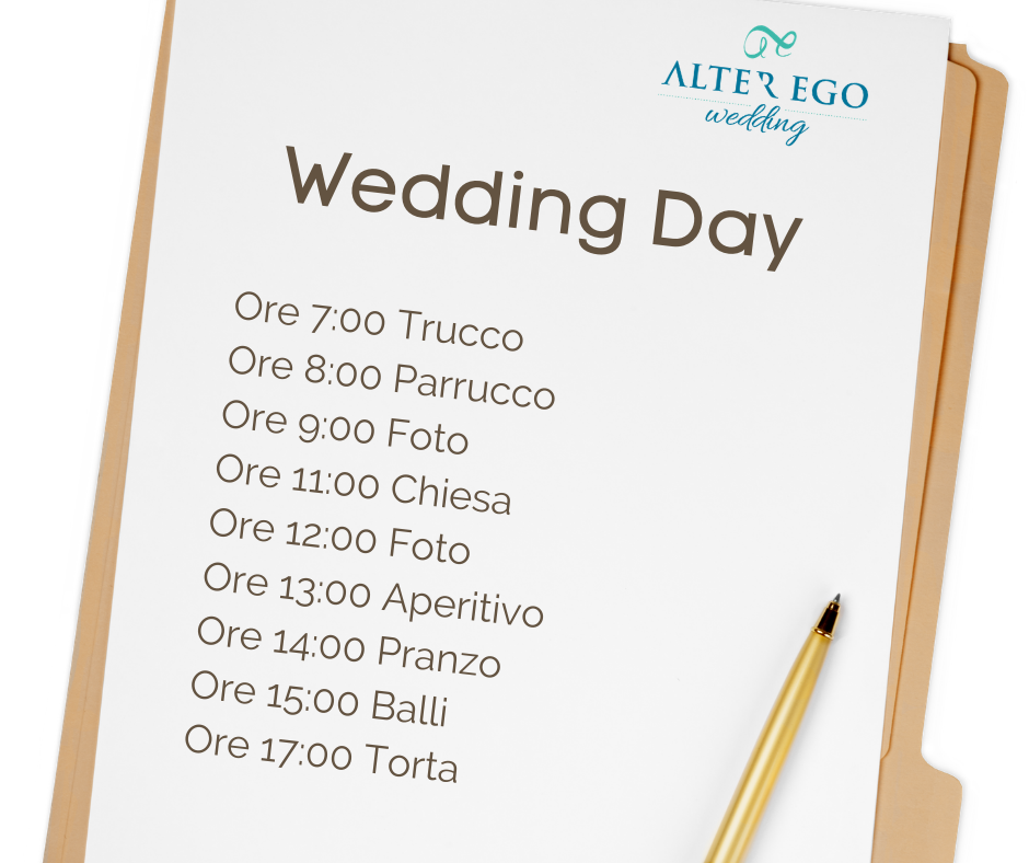 coordinare matrimonio | scaletta matrimonio | time line matrimonio | alter ego wedding